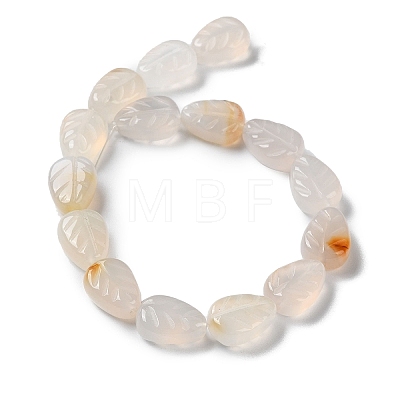 Natural White Agate Beads Strands G-M418-A07-01-1