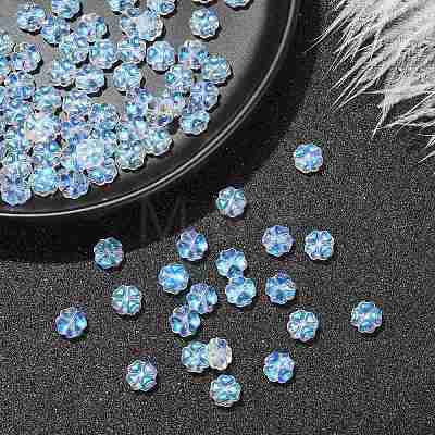 100Pcs Transparent Czech Glass Beads GLAA-CJ0001-90-1