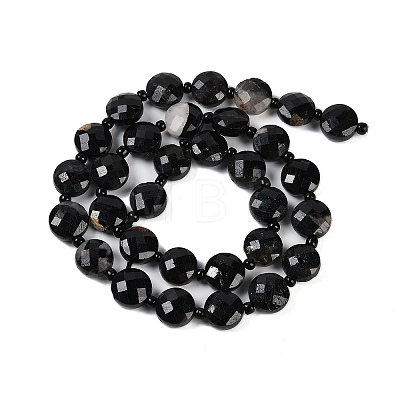 Natural Black Tourmaline Beads Strands G-B094-A12-01-1