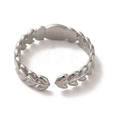 304 Stainless Steel Open Cuff Ring RJEW-C068-08P-1