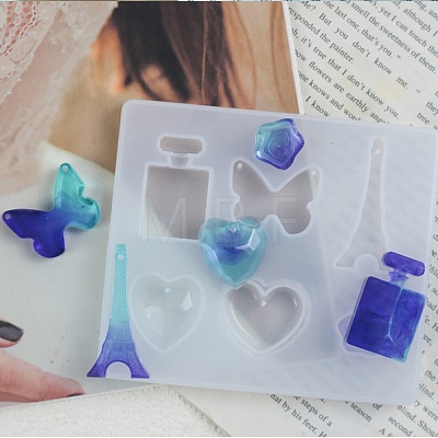 Butterfly & Heart & Bottle DIY Silicone Pendant Molds SIMO-H019-04A-1
