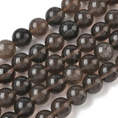 Natural Ice Obsidian Beads Strands G-P590-A03-10mm-01-1