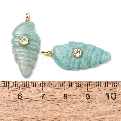 Natural Amazonite Carved Pendants G-H357-04G-04-1