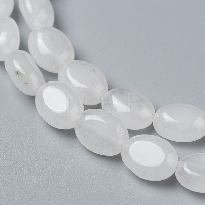 Natural White Jade Beads Strands G-Z006-A34-1