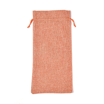 Rectangle Polyester Imitation Burlap Packing Pouches ABAG-N009-01A-04-1