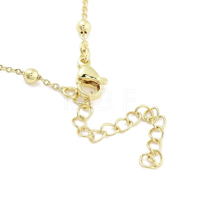 Brass Pendants Necklace NJEW-B101-02G-01-1