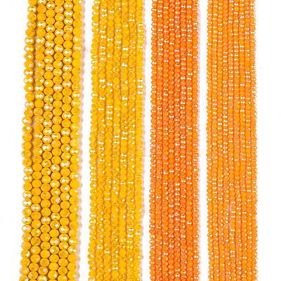 Electroplate Glass Beads Strands EGLA-A044-P4mm-B29-1