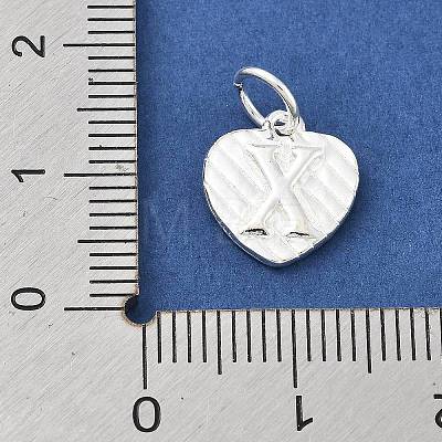 925 Sterling Silver Heart with Capital Letter Charms STER-S009-13X-S-1