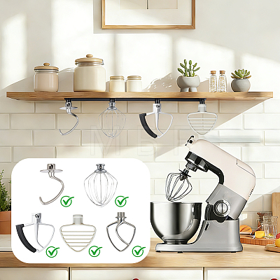 1Pc Iron Stand Mixer Attachment Storage Organizer AJEW-PH0010-14-1