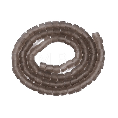 Transparent Frosted Glass Beads Strands GLAA-N072-01A-A18-1