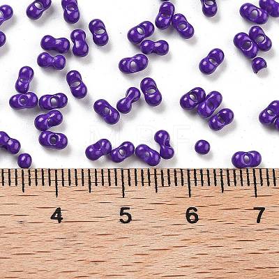 Baking Paint Glass Seed Beads SEED-A033-04O-1