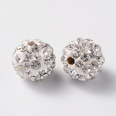 Grade A Rhinestone Pave Disco Ball Beads RB-Q103-12-1