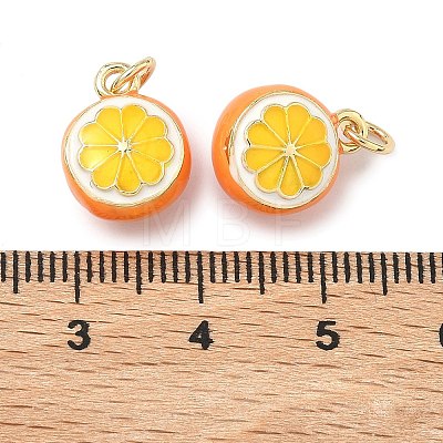 Brass Enamel Pendants KK-H259-11C-G-1