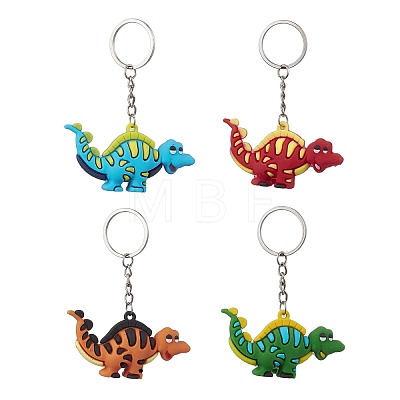 Cartoon Dinosaur PVC Plastic Keychain KEYC-JKC00673-1