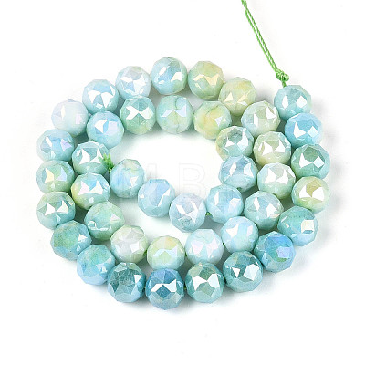Anti-Tarnish Electroplate Glass Beads Strands GLAA-N010-10mm-13-1