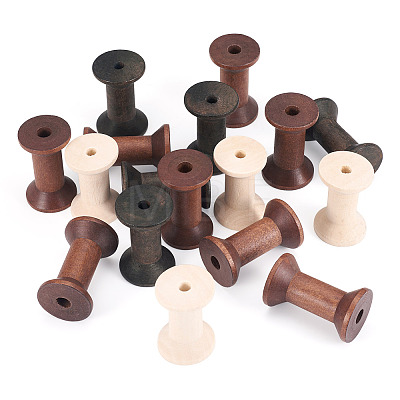 30Pcs 3 Styles Wood Thread Bobbins TOOL-TA0001-21-1