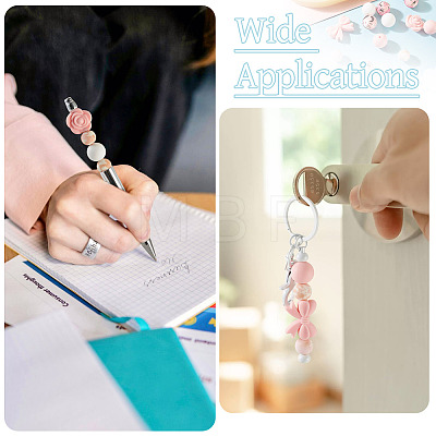 34Pcs 6 Style Silicone Beads SIL-TA0003-52-1