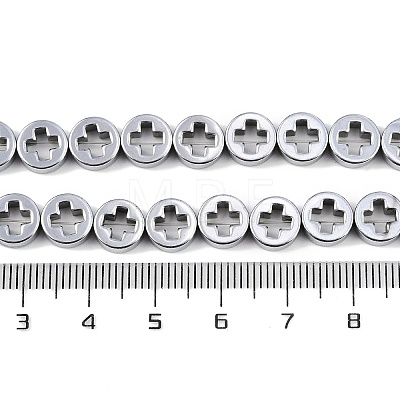 Electroplated Synthetic Non-magnetic Hematite Beads Strands G-K375-A01-01-1