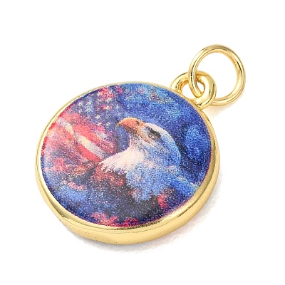 Printed Brass Pendants KK-CBA8989-02B-1