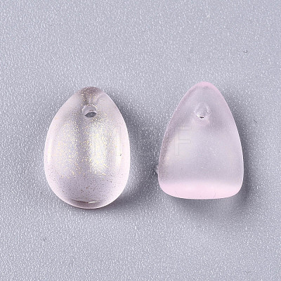 Transparent Spray Painted Glass Charms GLAA-T016-36-E01-1
