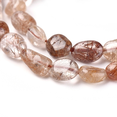 Natural Rutilated Quartz Beads Strands G-L478-47-1