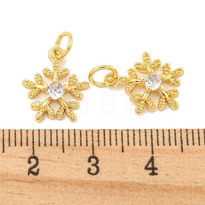 Rack Plating Brass Micro Pave Clear Cubic Zirconia Pendants LS-KK-B093-04B-G-1