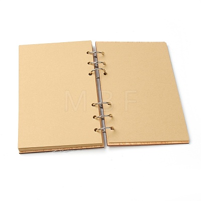 Wooden Wedding Guestbooks Notepad AJEW-H114-01-1