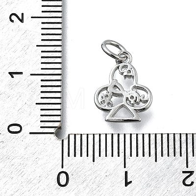 Brass Micro Pave Cubic Zirconia Pendants KK-K400-46P-1