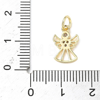 Brass Micro Pave Cubic Zirconia Charms ZIRC-I356-40G-1
