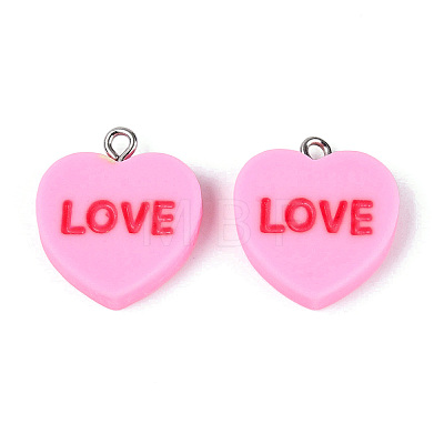 Opaque Resin Pendants RESI-N051-16B-1