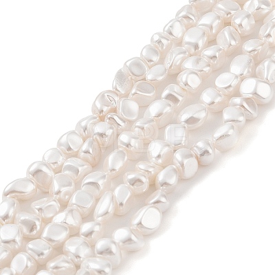 Electroplated Shell Pearl Beads Strands BSHE-C006-02A-1