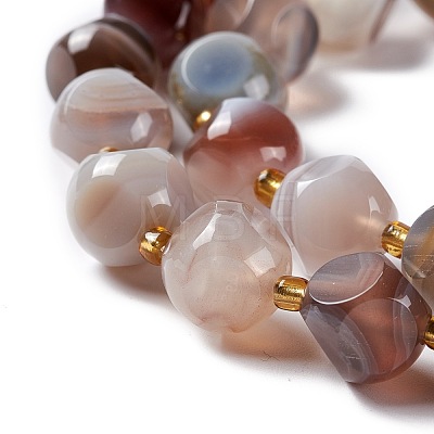 Natural Botswana Agate Beads Strands G-A030-B38-03-1