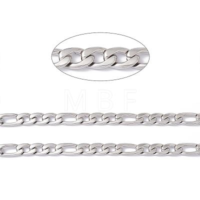 304 Stainless Steel Figaro Chains CHS-G022-01P-1