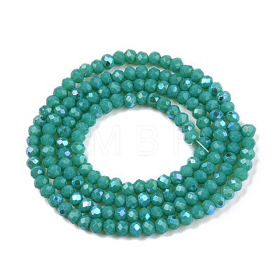 Electroplate Opaque Solid Color Glass Beads Strands EGLA-A044-P1mm-L31-1