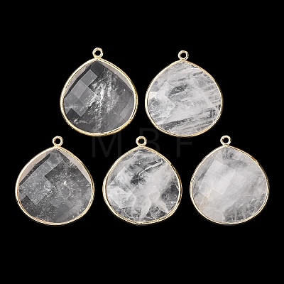 Natural Quartz Crystal Pendants G-B009-07G-W-1