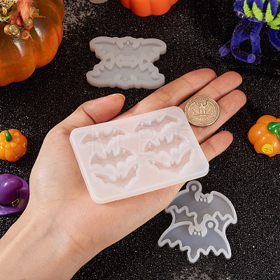  3Pcs 3 Styles DIY Bat Pendants Silicone Molds DIY-TA0005-27-1