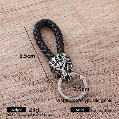 Braided PU Leather Keychains FR5253-1