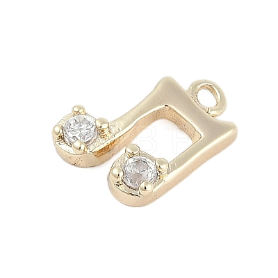 Rack Plating Brass with Cubic Zirconia Pendants KK-Q018-06G-1