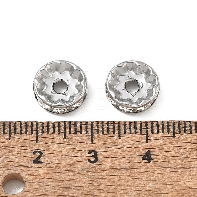 304 Stainless Steel Rhinestone Spacer Beads RB-CBA18B7-01P-13-1