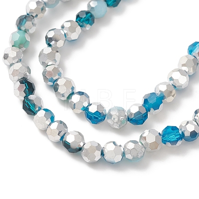 Electroplate Glass Beads Strands EGLA-YW0002-B02-1