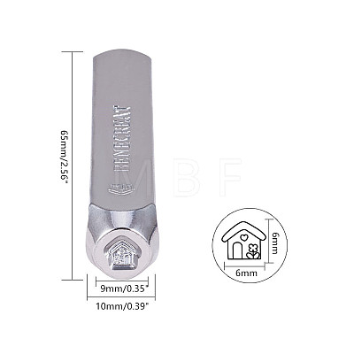 Iron Metal Stamps AJEW-BC0005-39G-1