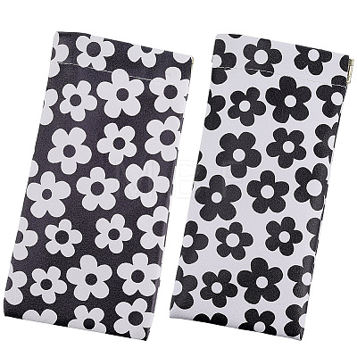 2Pcs 2 Colors PU Leather Eyeglass Cases ABAG-CN0001-83-1