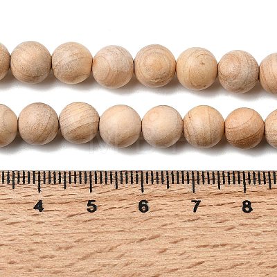 Natural Wood Beads Strands WOOD-B011-01A-10mm-1