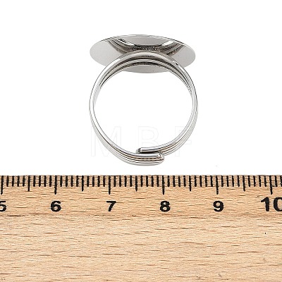 Flat Round Brass Pad Ring Settings MAK-S033-018P-NF-1