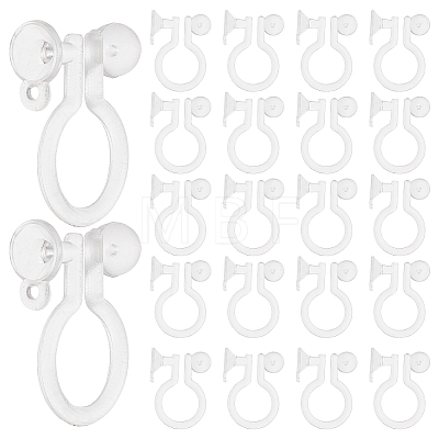 250Pcs Plastic Clip-on Earring Findings KY-SC0001-70-1