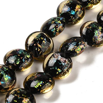 Handmade Dichroic Foil Glass Beads Strands DICH-U001-11I-1