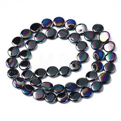 Electroplate Natural Freshwater Shell Beads Strands SHEL-S278-028B-1