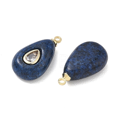 Dyed Natural Sesame Jasper Pendants KK-D289-28B-G-1