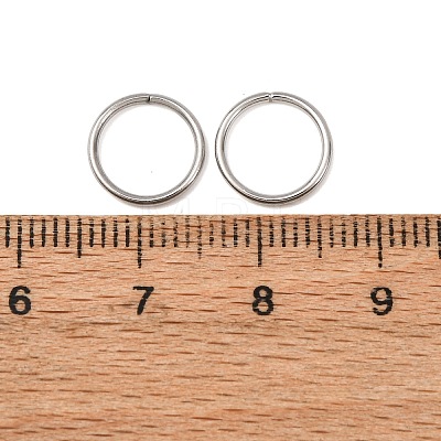 Tarnish Resistant 304 Stainless Steel Saw Cut Open Jump Rings STAS-N015-04-10x1mm-1