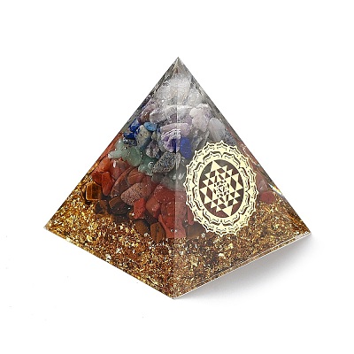 Orgonite Pyramid Resin Energy Generators DJEW-D013-04C-1